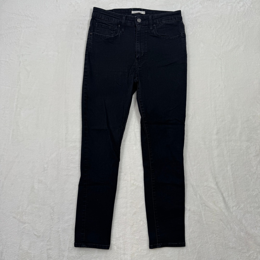 Levi's 721 High Rise Skinny Jeans Womens 29 Black WaterLess Stretch Denim Pants
